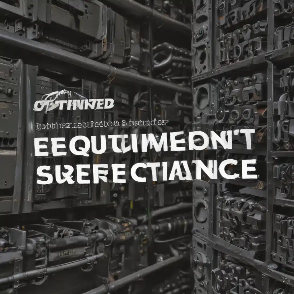 Optimized Equipment Selection Guidance Optimized Equipment Selection Guidance